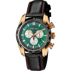 Versace V-Ray Chronograph Green Dial Men's Watch - VDB050014